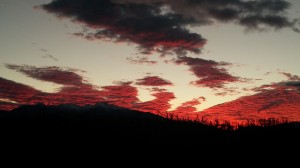 coucher soleil sur CANIGOU